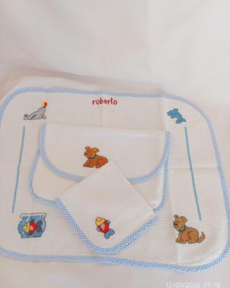 porta tovaglietta  tovaglioli merenda asilo bimbi 