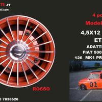Cerchi lega grifo ROSSI 12 4x190 fiat 500 l f r