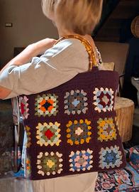 borsa Granny manici in bambù 