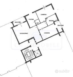 TRILOCALE NON ARREDATO IN CENTRO