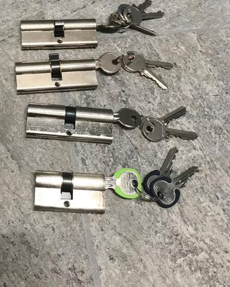 4 Cilindri doppi per serratura porta