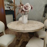 TAVOLO TONDO SHABBY ALLUNGABILE 