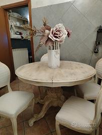 TAVOLO TONDO SHABBY ALLUNGABILE 