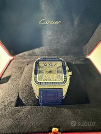 Cartier santos 100xl diamantato full set