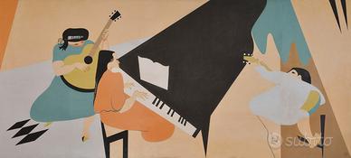 Dipinto di Ilario Rossi 220x460 anni '50