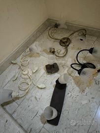 Lampadario, applique in ferro battuto per casa