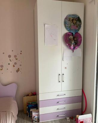 Struttura letto bimbi con armadio