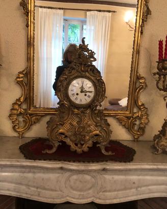 Trittico con orologio e due candelabri XIX secolo