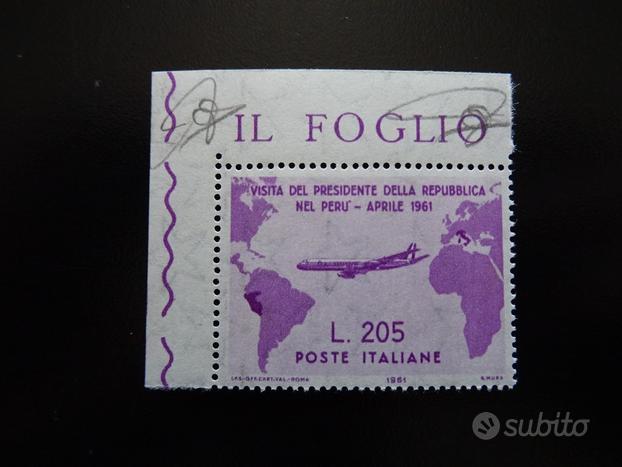 Usato, Italia 1961 gronchi rosa adf.sup.sx nuovo mnh usato  Belluno