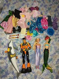 Lotto bambole varie(action man, Ariel, ecc)