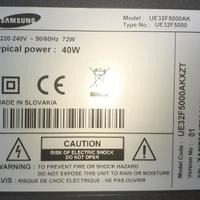 ricambi tv samsung, samsung ue32f5000ak, barre,