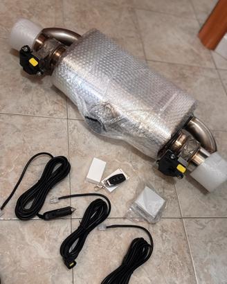 Marmitta con doppia valvola 76mm