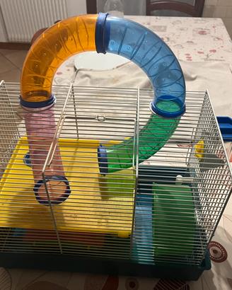 Gabbia criceti con accessori