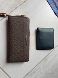Portafoglio Micheal Kors e mont blanc