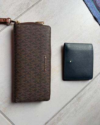 Portafoglio Micheal Kors e mont blanc