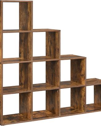 Libreria Scaffale a 10 Cubi 129,5x27x129,5 cm