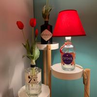 Abat-jour - Lampada da tavolo con bottiglia di gin