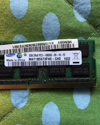 Ram Samsung PC portatile 2GB