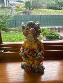 Folletto troll in ceramica artigianale