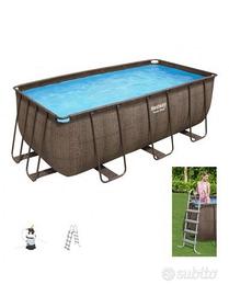 Piscina Bestway Power Steel 412x201x122 Marrone