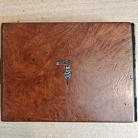 Specchietto Trussardi in argento 925 e legno