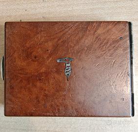Specchietto Trussardi in argento 925 e legno
