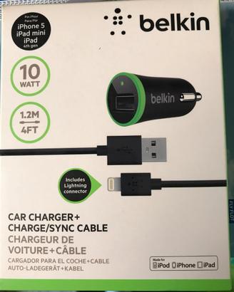 Alimentatore USB da Auto Belkin e Cavo Lightning