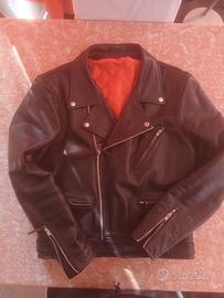 Giubbotto biker  uomo in pelle.