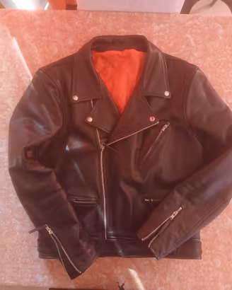 Giubbotto biker  uomo in pelle.