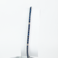 Bracciale tennis con zaffiri e diamanti