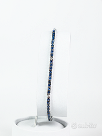 Bracciale tennis con zaffiri e diamanti