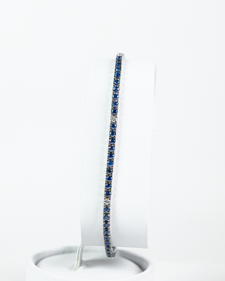 Bracciale tennis con zaffiri e diamanti