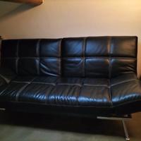 Divano ecopelle nero Ricci Casa