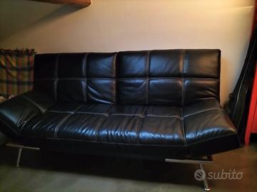 Divano ecopelle nero Ricci Casa
