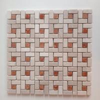 MOSAICO IN MARMO ANTICATO 30X30 INTRECCIO