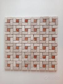 MOSAICO IN MARMO ANTICATO 30X30 INTRECCIO