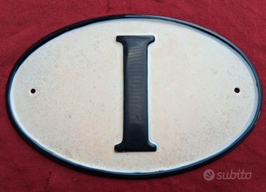 Placca auto metallica originale Italia anni '60/80