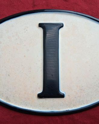 Placca auto metallica originale Italia anni '60/80