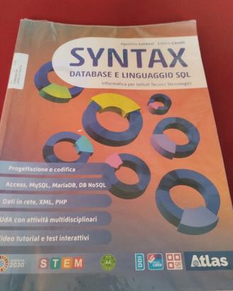 Syntax database e linguaggio sql  9788826824789