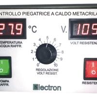 Piegatrice plexiglass controllo tensione. 