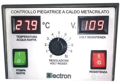 Piegatrice plexiglass controllo tensione. 