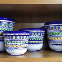 Sottovasi in ceramica vietrese maiolicati a mano