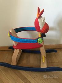 Cavallino a dondolo in legno