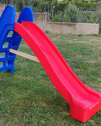 Scivolo grande da giardino rosso e blu