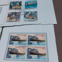 (framm8-9-11-12-14a)FRANCOBOLLI SU FRAMMENTO