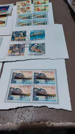 (framm8-9-11-12-14a)FRANCOBOLLI SU FRAMMENTO