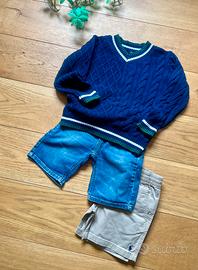 Set tre capi bambino 8a 2 short/1 maglia cotone