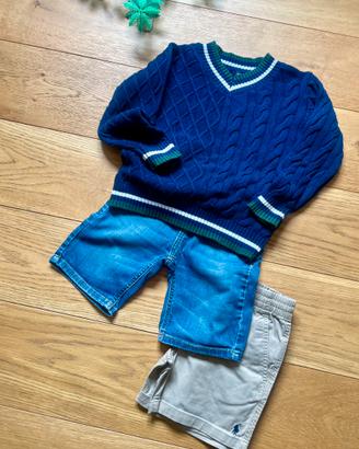 Set tre capi bambino 8a 2 short/1 maglia cotone
