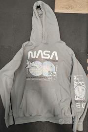 Felpa H&M NASA grigia con cappuccio 12-14 anni