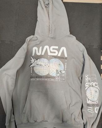 Felpa H&M NASA grigia con cappuccio 12-14 anni